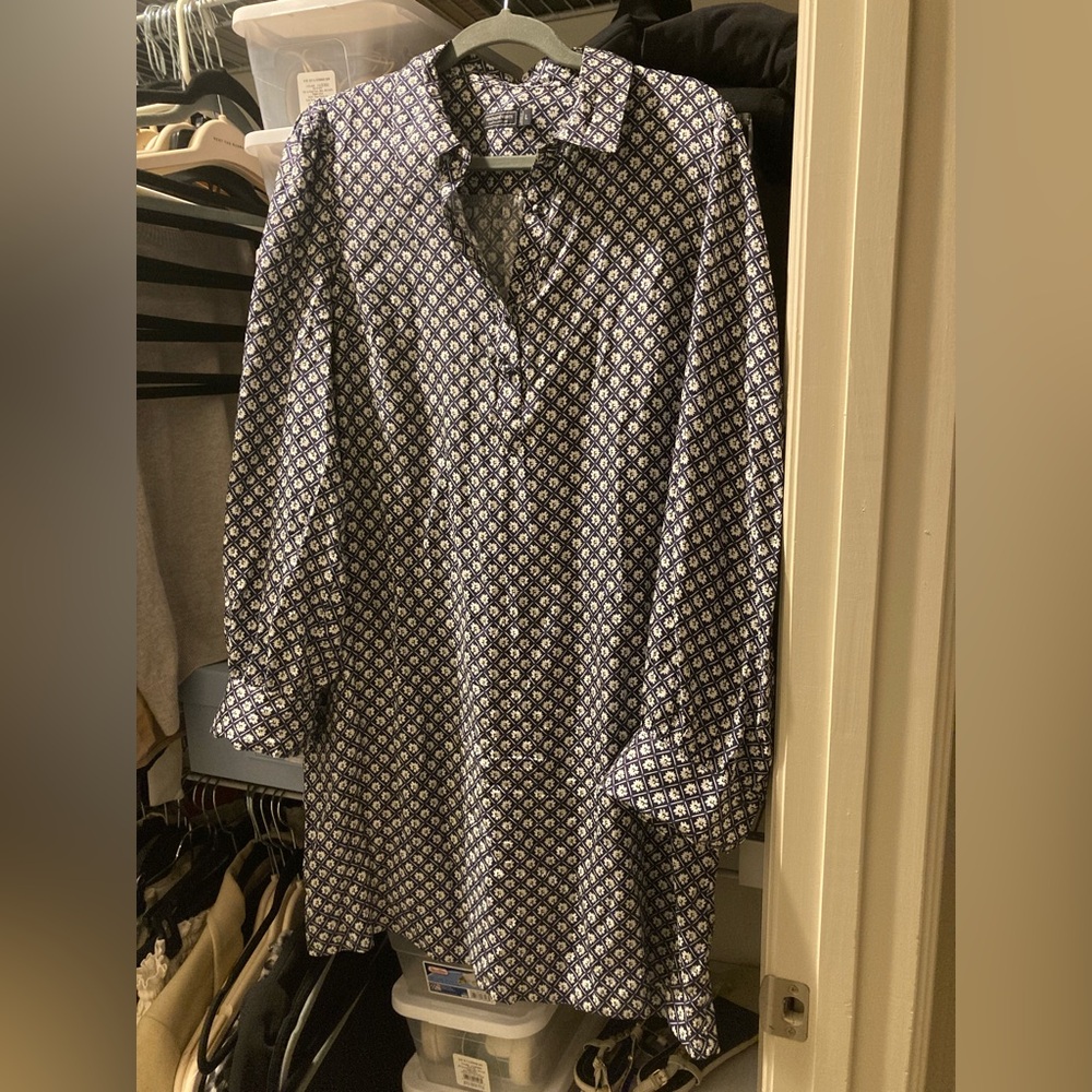 Vineyard Vines Floral Shirt Dress Sz. Large